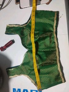 Elegant Green Brocade Blouse
