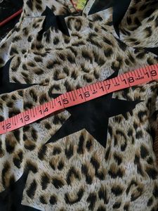 Leopard Star Cold Shoulder Top