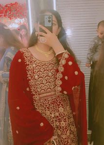 maroon folder Zari work