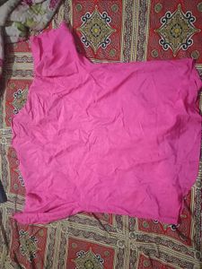 Pink Short Sleeve Button-Up Shirt