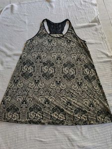 Stylish Black &amp; White Pattern Dress