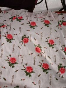 White Floral Print Blouse