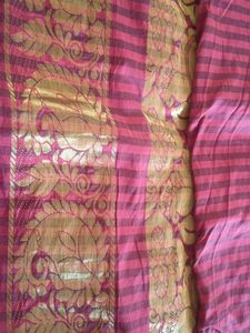 Elegant Pink &amp; Gold Saree
