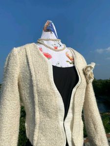 Cream crop Blazer