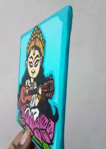 Saraswati Canvas Acrylic Art.