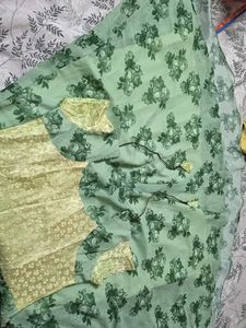 Green Floral Print Dress