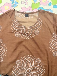 Designer Brown Kurta Set with Dupatta