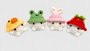 Crochet Kawaii Foodie keychain(1 piece)