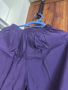 Elegant Purple Kurta with Peacock Design