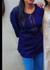 Elegant Navy Blue Kurta