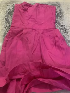 Hot Pink Tube a-line Dress (size- S)