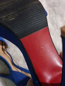 Royal Blue Suede Heels