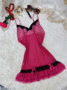 Sheer Pink Babydoll Nighty