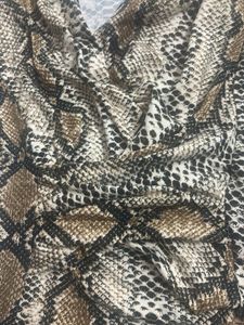 Stylish Snake Print V-Neck Top