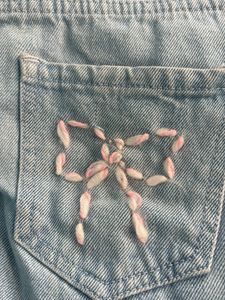 sky blue jeans