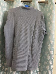 Zudio Striped Mandarin Neck Shirt