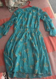 Floral Chiffon Bell Sleeve Dress