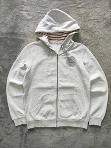 Estren Camel Grey Zip-Up Hoodie