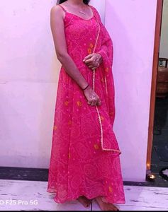 Pink Ethnic Dress with Dupatta