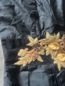 Elegant Black Embroidered Gown