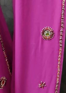 Price Drop 💥 Magenta Saree With Heavy Stone Work!