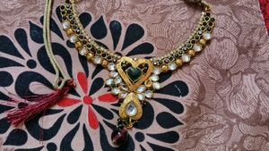 Green &amp; Purple Traditional Jewellery Set