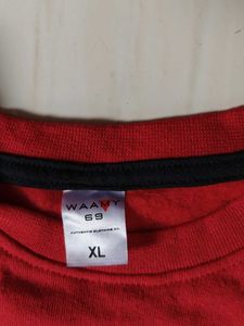 stylish Red casual  sweetshirt (Size - X