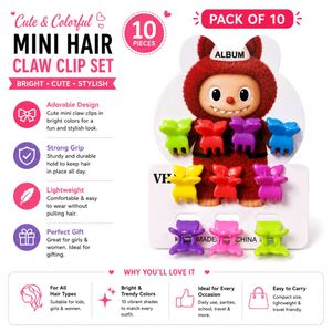 Cute Colorful Mini Hair Claw Clip Set