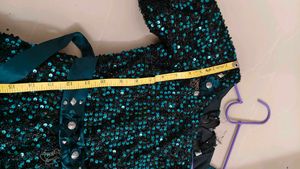 Sparkling Teal Sequin Gown