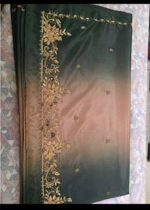 Embroidered Ombre Saree