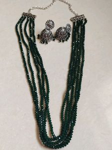Crystal mala in SLA with earing