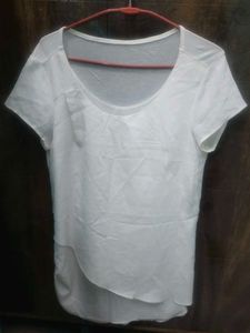 Chic White Layered Tunic Top