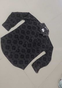 TUP Gray Patterned Button-Down