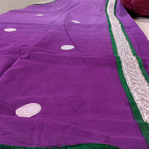 purple ombre saree