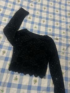 Sparkly Black Velvet top i bought it for 600 to