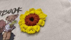 Crochet Sunflower Hair Band