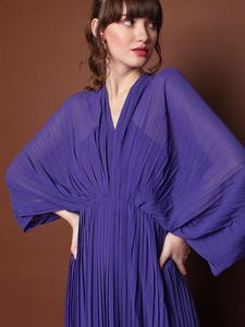 Vero Moda Marquee Purple Pleated Maxi Dress
