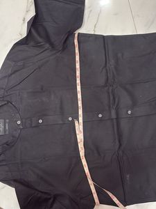 Men's Black Mandarin Collar Shirt