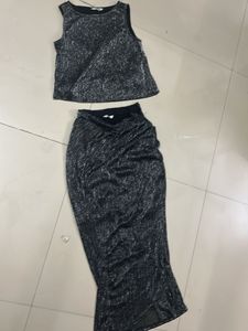 Silver Shimmer Two-Piece Dress