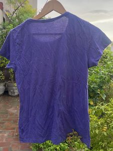 Purple Graphic Print T-Shirt