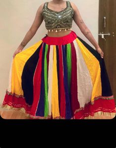 Vibrant Striped Lehenga Choli Set