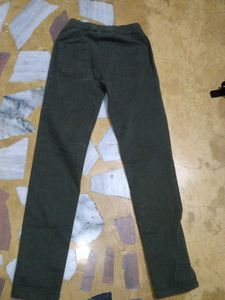 Olive Green Casual Pants