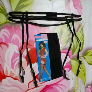 [801]Black Garter Belt & Stocking Set