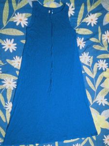 Blue Sleeveless Maxi Dress