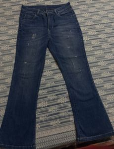 Stylish Blue Bootcut Denim Jeans