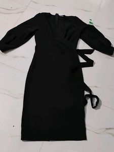 Chic Black Wrap Dress