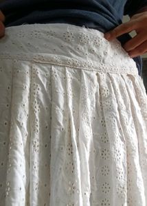 White Eyelet Skirt