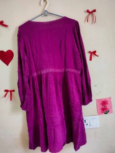 Vibrant Burgundy Tiered Dress