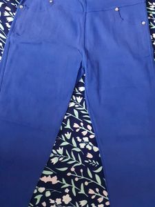 Vibrant Blue Wide Leg Pants