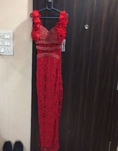 Stunning Red Lace Gown